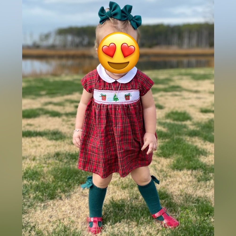 24 months Christmas smocked outfit